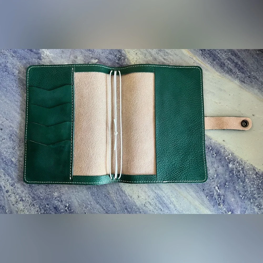 New Chic Sparrow A5 Number 10 Travelers Notebook Folio Leather Gemini Green TN